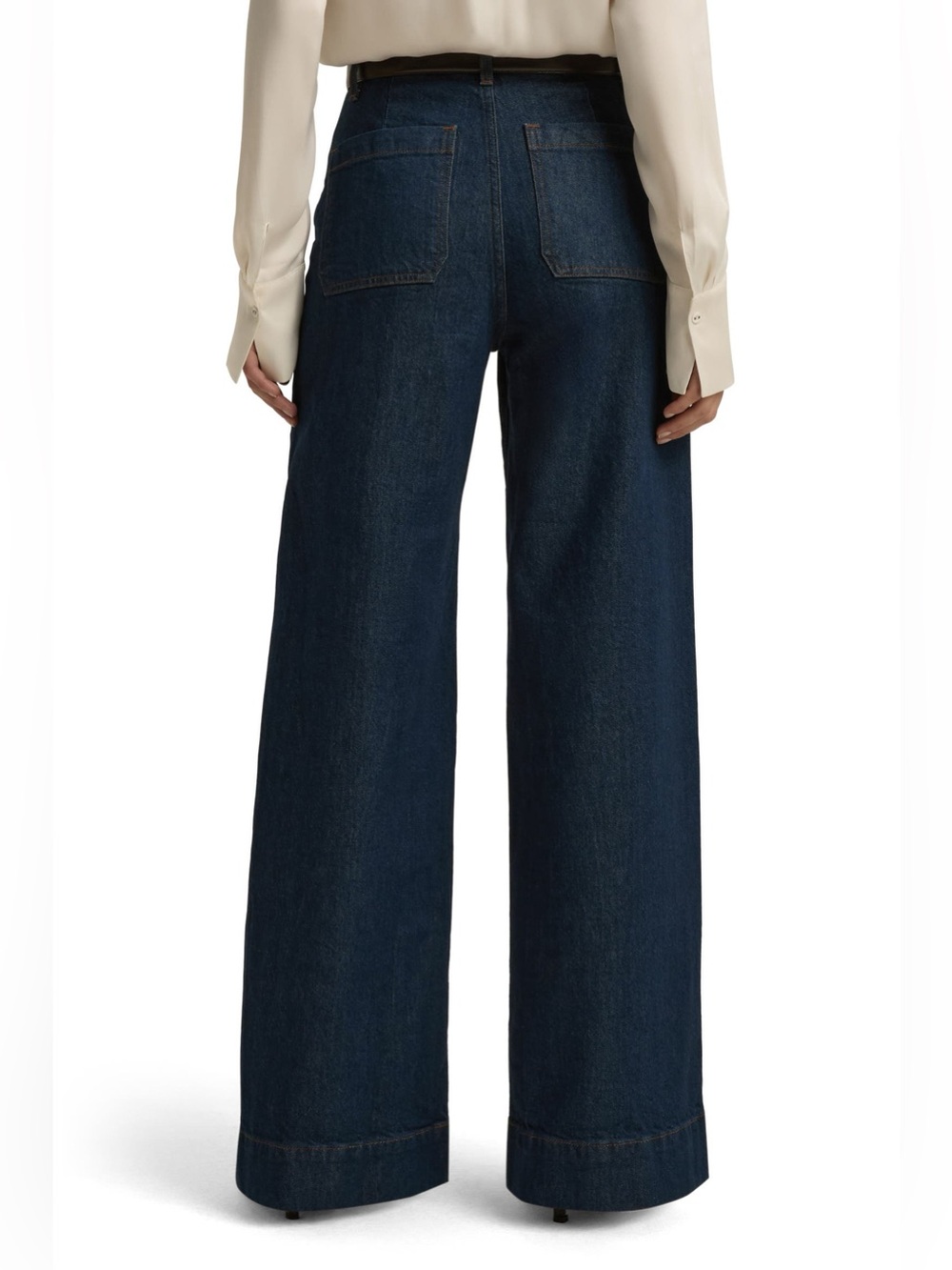 Favorite Daughter Mischa Pepper Dark Indigo Wide-Leg High-Rise Jeans Sz 30 - Picture 2 of 8